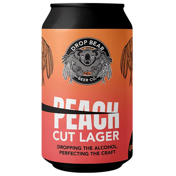 Drop Bear Peach Cut Lager - Non Alcoholic Lager