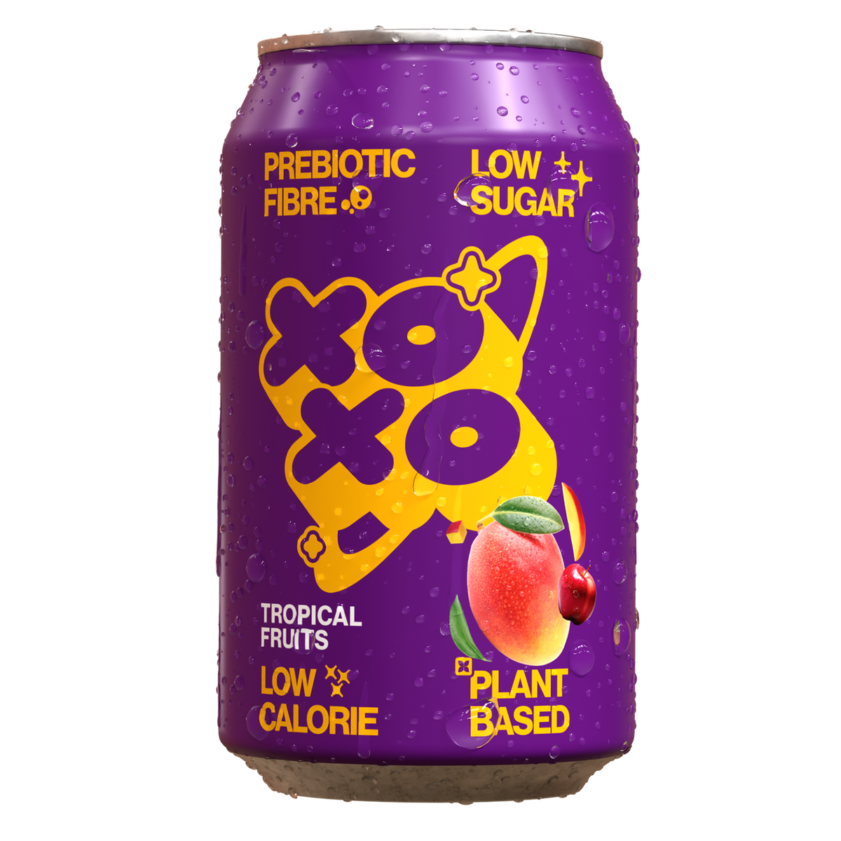 XOXO Tropical Prebiotic Soda - Low Sugar Alcohol Free Soft Drink
