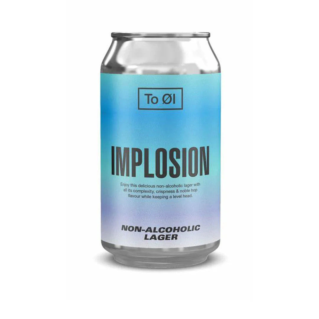 To Øl – Implosion: Lager – Non Alcoholic Lager
