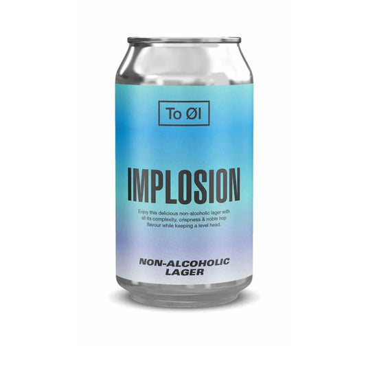 To Øl – Implosion: Lager – Non Alcoholic Lager
