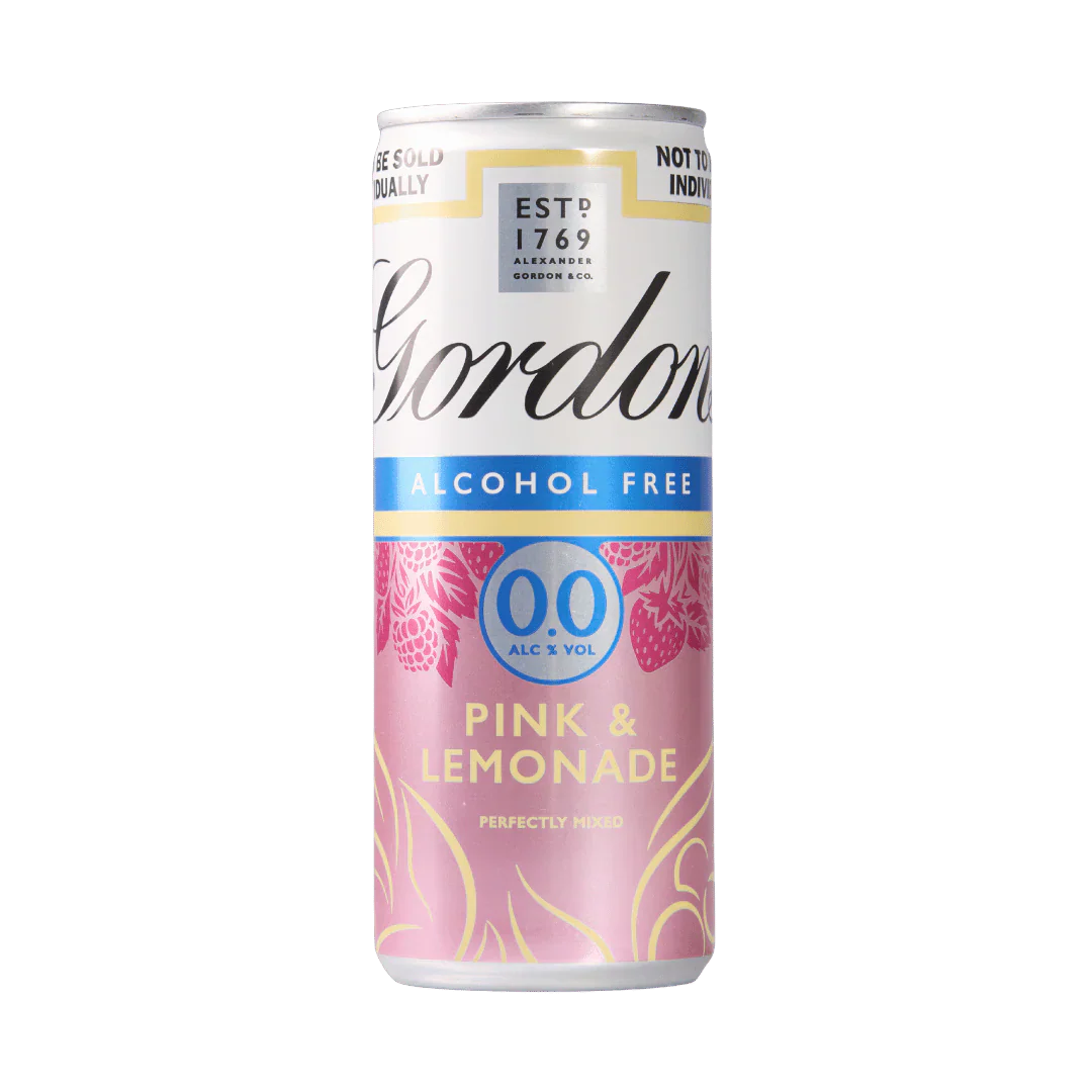 Gordon’s London Dry Alcohol Free Pink Gin and Lemonade