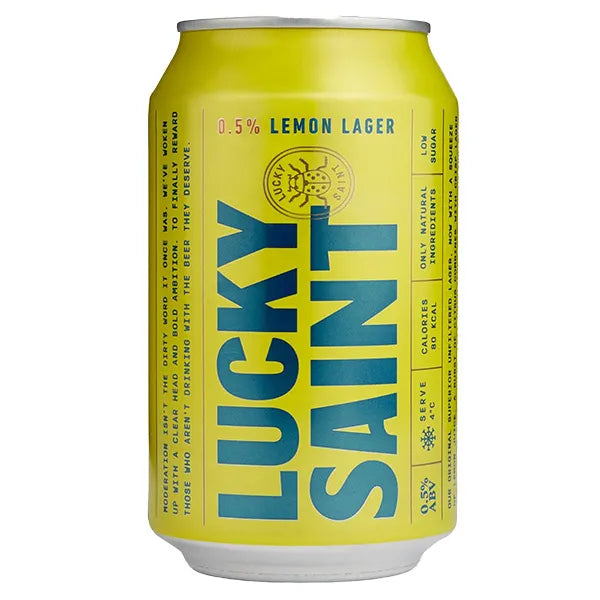 Lucky Saint Superior Lemon Lager – Non Alcoholic Citrus Lager
